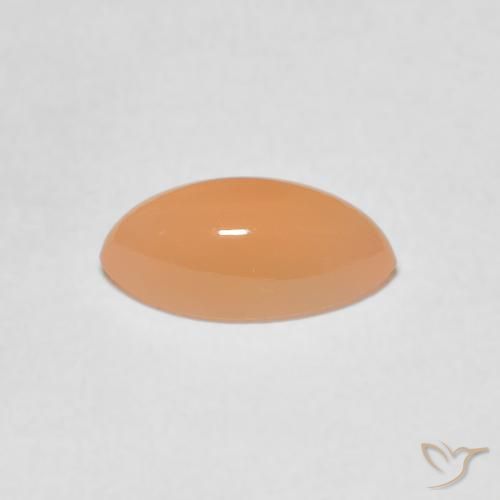 Piedra de Luna Naranja medio natural de 1.25 ct, Marquesa, Translúcido