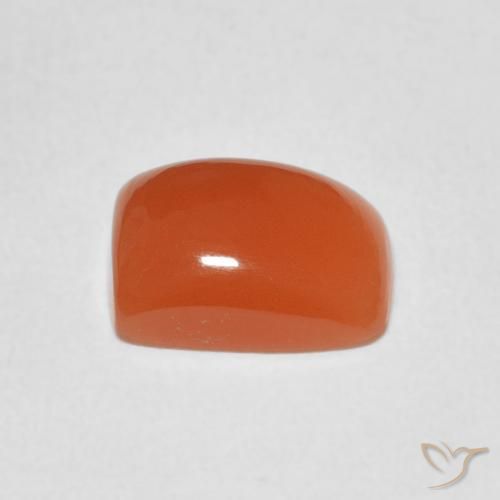 Piedra de Luna Naranja intenso natural de 2.05 ct, Forma Cojín, Translúcido