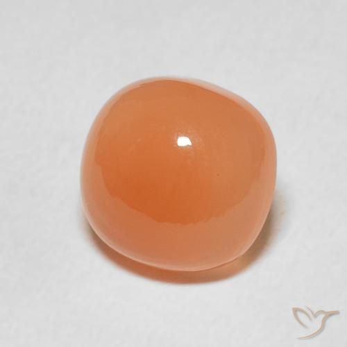 Piedra de Luna Naranja melocotón vívido natural de 2.26 ct, Forma Cojín, Translúcido