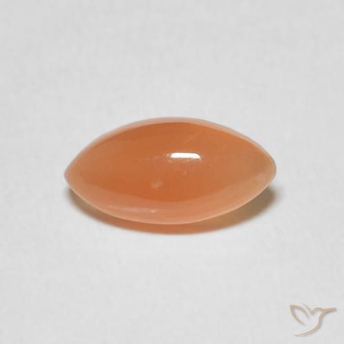 1.12ct Natural Naranja rojizo claro Piedra de Luna, Marquesa, Translúcido