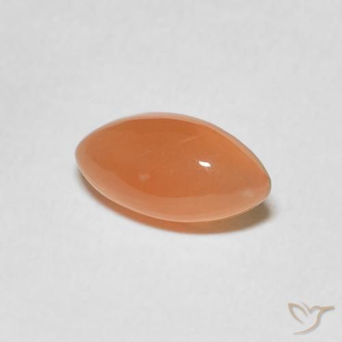 Piedra de Luna Naranja rojizo claro natural de 1.12 ct, Marquesa, Translúcido