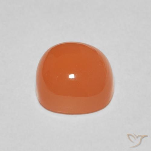 Piedra de Luna Naranja claro natural de 2.52 ct, Forma Cojín, Translúcido