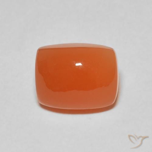 2.78ct Natural Naranja intenso Piedra de Luna, Forma Cojín, Translúcido