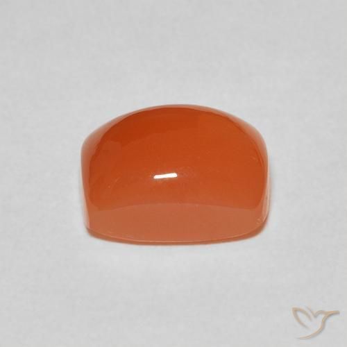 Piedra de Luna Naranja intenso natural de 2.78 ct, Forma Cojín, Translúcido