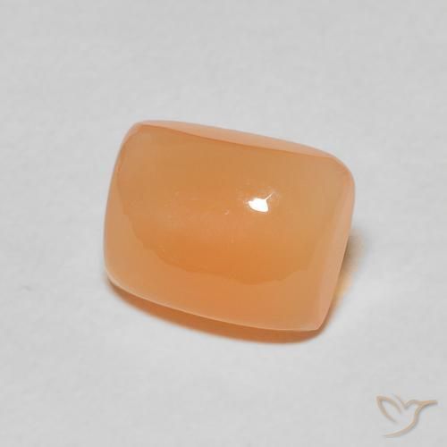 Piedra de Luna Naranja albaricoque natural de 2.53 ct, Forma Cojín, Translúcido