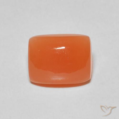 2.18ct Natural Naranja rojizo Piedra de Luna, Forma Cojín, Translúcido