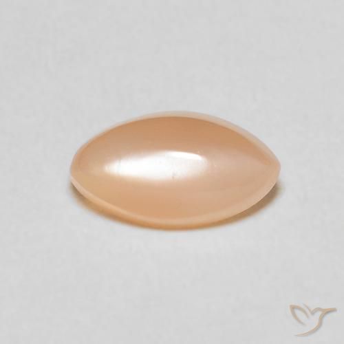 1.35ct Natural Naranja durazno Piedra de Luna, Marquesa, Translúcido