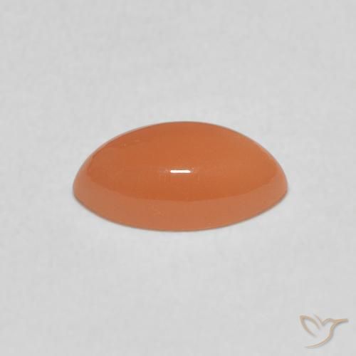 Piedra de Luna Naranja cantaloupe natural de 1.11 ct, Marquesa, Translúcido