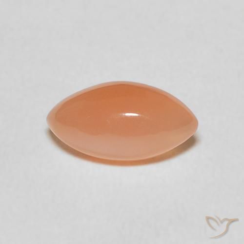 1.06ct Natural Naranja medio Piedra de Luna, Marquesa, Translúcido
