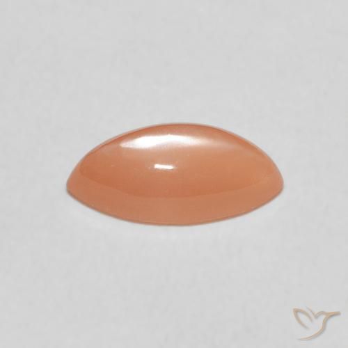 Piedra de Luna Naranja medio natural de 1.06 ct, Marquesa, Translúcido