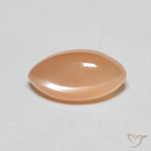 1.47ct Natural Medium Light-Orange Piedra de Luna, Marquesa, Translúcido