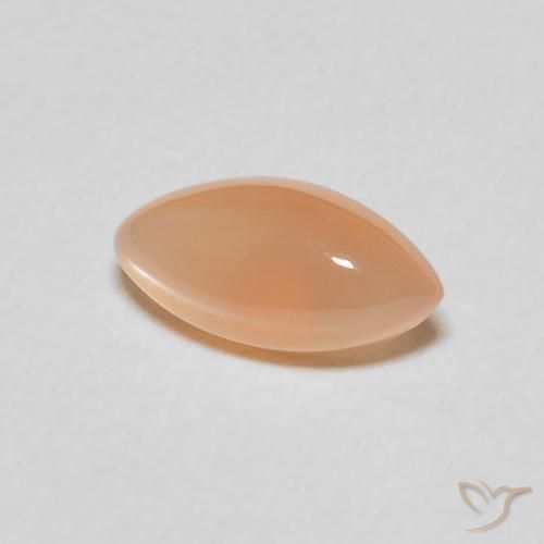 Piedra de Luna Naranja durazno natural de 1.16 ct, Marquesa, Translúcido