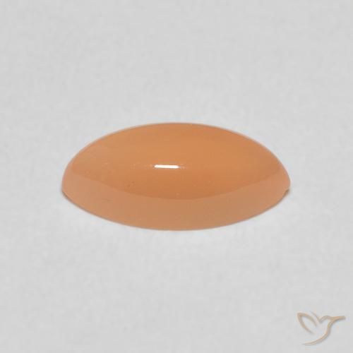 Piedra de Luna Naranja durazno natural de 1.16 ct, Marquesa, Translúcido