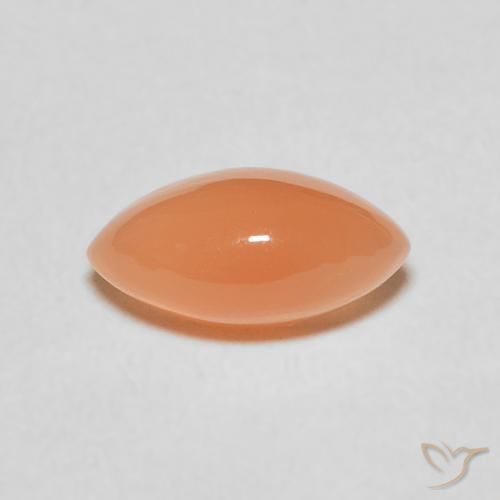1.42ct Natural Naranja rojizo claro Piedra de Luna, Marquesa, Translúcido