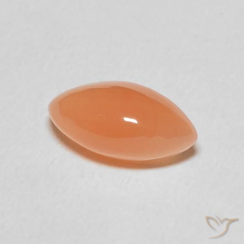 Piedra de Luna Naranja rojizo claro natural de 1.42 ct, Marquesa, Translúcido