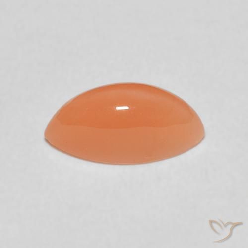 Piedra de Luna Naranja rojizo claro natural de 1.42 ct, Marquesa, Translúcido