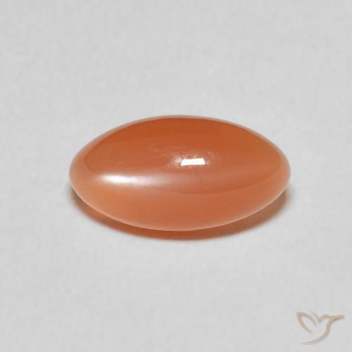 1.52ct Natural Naranja oscuro Piedra de Luna, Marquesa, Translúcido
