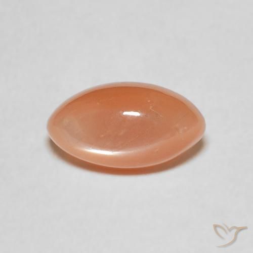 1.34ct Natural Naranja medio Piedra de Luna, Marquesa, Translúcido
