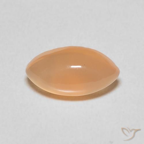 1.35ct Natural Naranja durazno Piedra de Luna, Marquesa, Translúcido