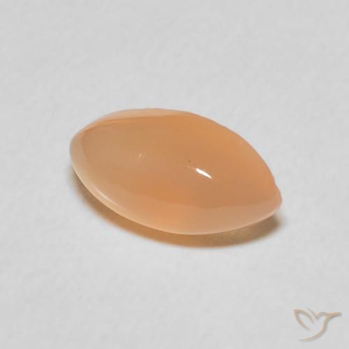 Piedra de Luna Naranja durazno natural de 1.35 ct, Marquesa, Translúcido