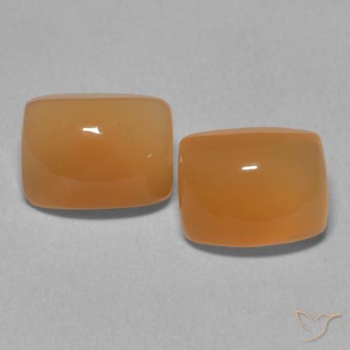 5.14ctw Natural Naranja rojizo Piedra de Luna, Forma Cojín, Translúcido