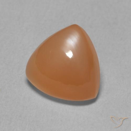 Piedra de Luna Naranja rojizo natural de 1.77 ct, Trillón, Translúcido