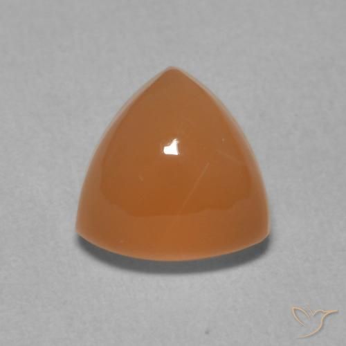 2.07ct Natural Naranja medio Piedra de Luna, Trillón, Translúcido
