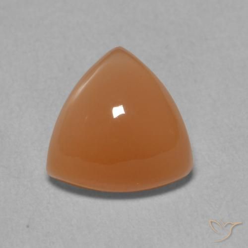 1.91ct Natural Naranja melocotón vívido Piedra de Luna, Trillón, Translúcido