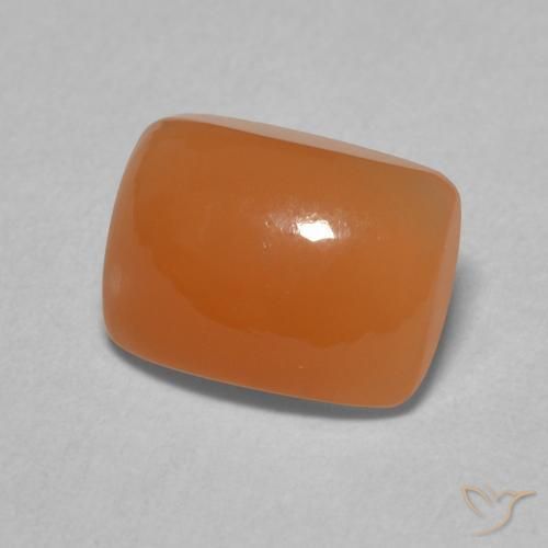 Piedra de Luna Naranja medio natural de 2.14 ct, Forma Cojín, Translúcido