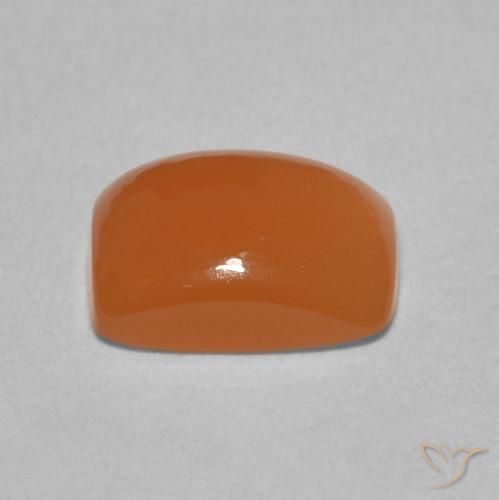 Piedra de Luna Naranja medio natural de 2.14 ct, Forma Cojín, Translúcido