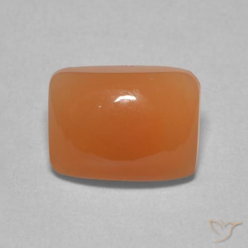 2.00ct Natural Naranja claro Piedra de Luna, Forma Cojín, Translúcido