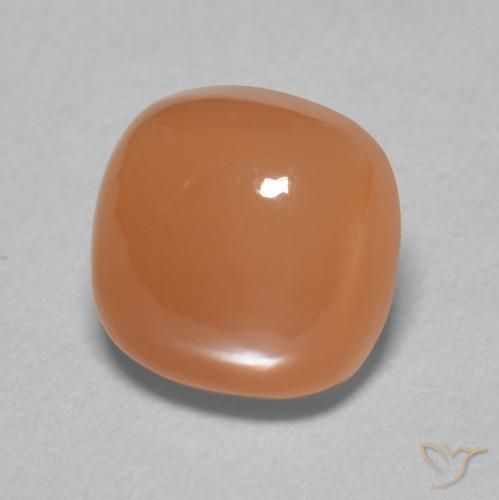 Piedra de Luna Naranja durazno natural de 2.53 ct, Forma Cojín, Translúcido