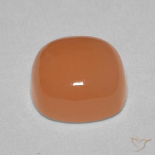 Piedra de Luna Naranja durazno natural de 2.53 ct, Forma Cojín, Translúcido