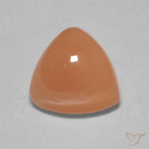 1.54ct Natural Naranja claro Piedra de Luna, Trillón, Translúcido