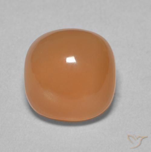 2.30ct Natural Naranja claro Piedra de Luna, Forma Cojín, Translúcido, Photo A
