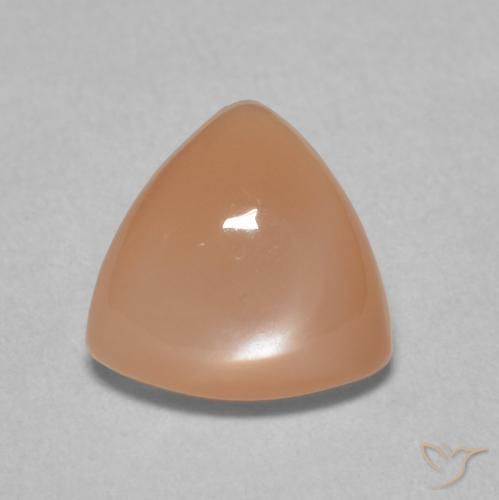 1.66ct Natural Naranja cantaloupe Piedra de Luna, Trillón, Translúcido