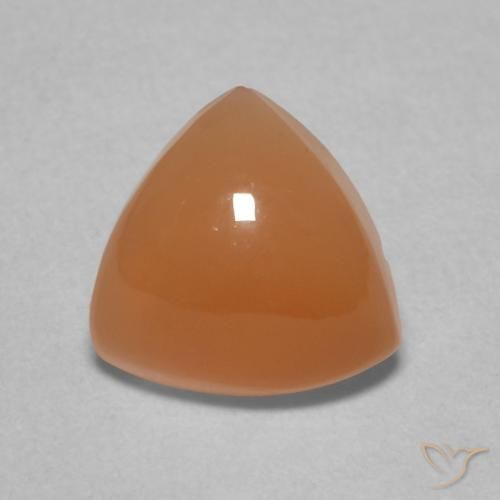 1.63ct Natural Naranja oscuro Piedra de Luna, Trillón, Translúcido