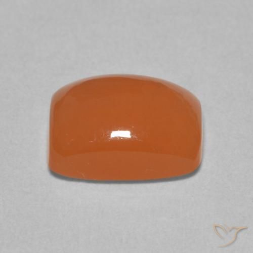 Piedra de Luna Naranja medio natural de 2.28 ct, Forma Cojín, Translúcido