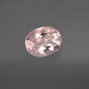 Morganita Rosado claro natural de 1.70 ct, Corte Óvalo, VVS