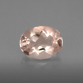 Morganita rosa natural de 1,48 ct, corte óvalo, VVS