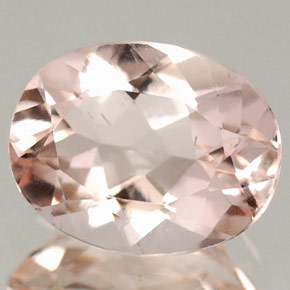 Morganita rosa natural de 1,50 ct, corte óvalo, VVS-VS