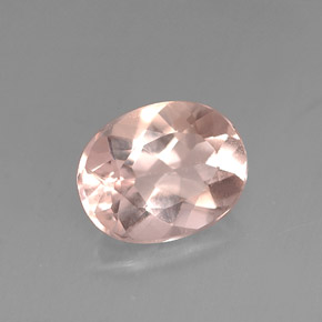 Morganita Rosado claro natural de 1.51 ct, Corte Óvalo, VVS