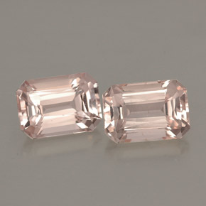 Gemas de morganita rosa natural de  ct, corte esmeralda, VVS-VS