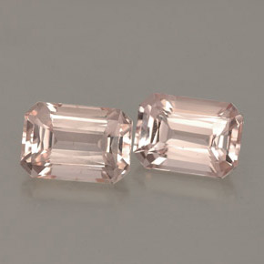 Gemas de morganita rosa natural de  ct, corte esmeralda, VVS-VS