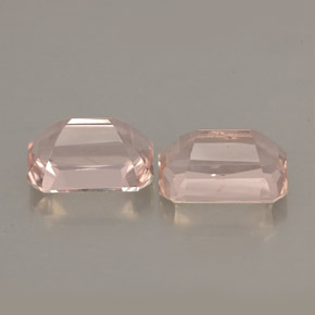 Gemas de morganita rosa natural de  ct, corte esmeralda, VVS-VS