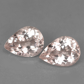 Gemas de morganita rosa natural de  ct, en forma de pera, VVS