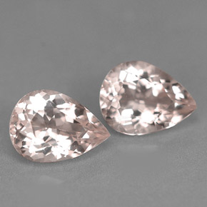 Gemas de morganita rosa natural de  ct, en forma de pera, VVS