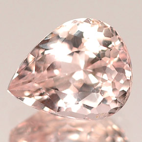 Morganita rosa natural de 1,17 ct, en forma de pera, VVS-VS