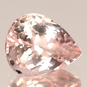 Morganita rosa natural de 1,17 ct, en forma de pera, VVS-VS