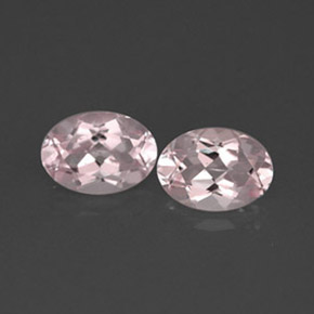 Gemas de morganita rosa natural de  ct, corte óvalo, VVS